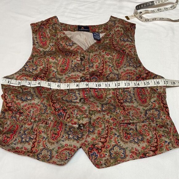 Vintage Liz Sport Petitie Paisley Pattern Vest Size S - Picture 7 of 11